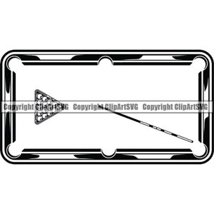 Billiards Table #2 Eight 8 Nine 9 Ball Sports Pool Game Snooker Table Competition Tournament Logo.SVG .PNG Clipart Vector Cricut Cut Cutting