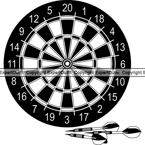 Dart Dartboard Sport Throw Throwing Bullseye Target Game Shaft Projectile Bar Reed Score Scoring .SVG .PNG Clipart Vector Cut Cutting Cricut