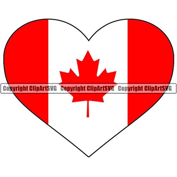 canada heart shaped flag canadian north america country world etsy etsy