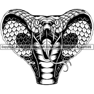 Cobra slang hoofd reptiel Wildlife wilde dieren dierentuin mascotte ratelslang Viper Python Design Logo. SVG. PNG Clipart Vector Cricut knippen snijden