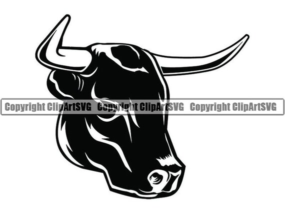 Bull 16 Mascot Steer Cowboy Western Head Face Animal Buffalo Etsy