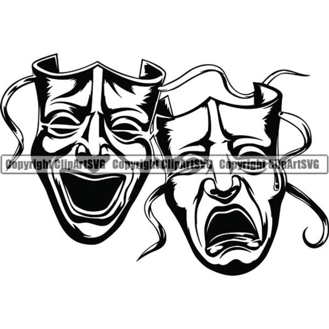 Happy Sad Masks 1 Laugh Now Cry Later Clown Face Gangster - Etsy