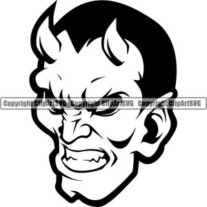 Teufel Maskottchen Tier Cartoon College High School Mannschaft Sport rot blau Dämon Evil Satan Design Logo SVG PNG Clipart Vektor Cricut Cut Cutting