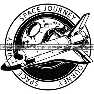 Ruimteverkenning Astronaut pak Space Shuttle Nasa astronomie ruimteschip raket missie lancering Logo.SVG.PNG Clipart Vector Cricut knippen snijden