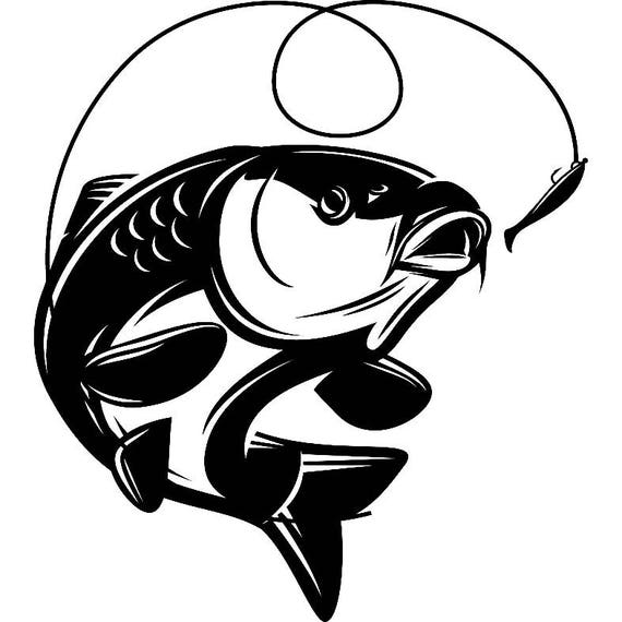 Carp Fishing 5 Logo Angling Fish Hook Fresh Water Hunting | Etsy