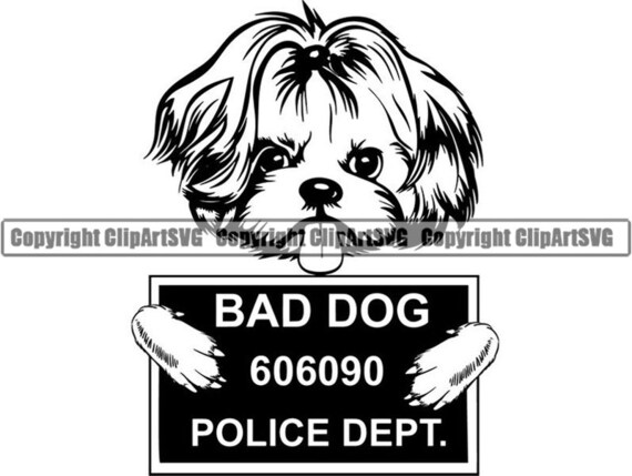 SHIH TZU ~ BLACK /& WHITE ~ PICTURE FRAME #39
