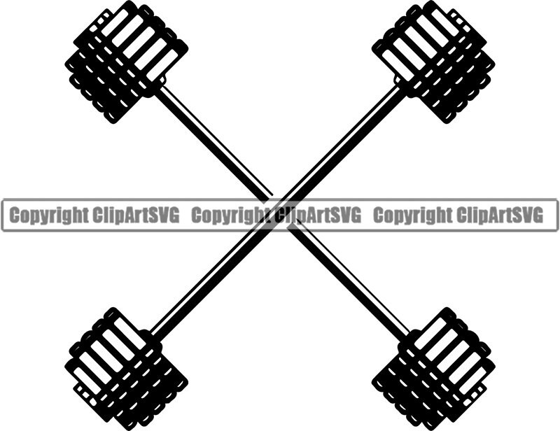 Clipart Vector Barbell