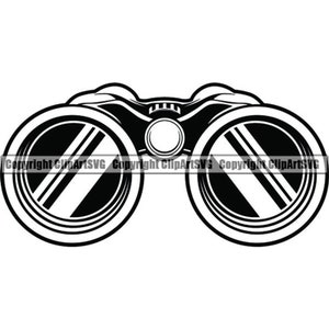 Binocular #4 Optical Search Look View Discovery Instrument Zoom Travel Surveillance Far Spy Watch.SVG .PNG Vector Clipart Cricut Cut Cutting
