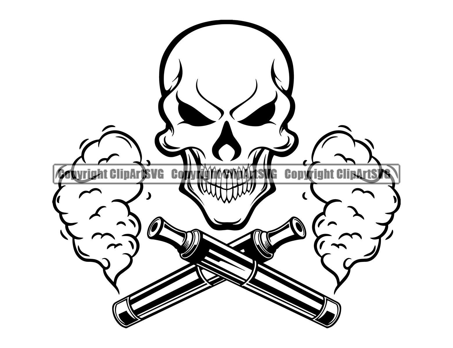 Vaporizer Logo #15 Vape Vapor Crossed Smoking Smoke Shop Smoker Cloud Skull  .SVG .EPS .PNG Instant Digital Clipart Vector Cricut Cut Cutting - Etsy