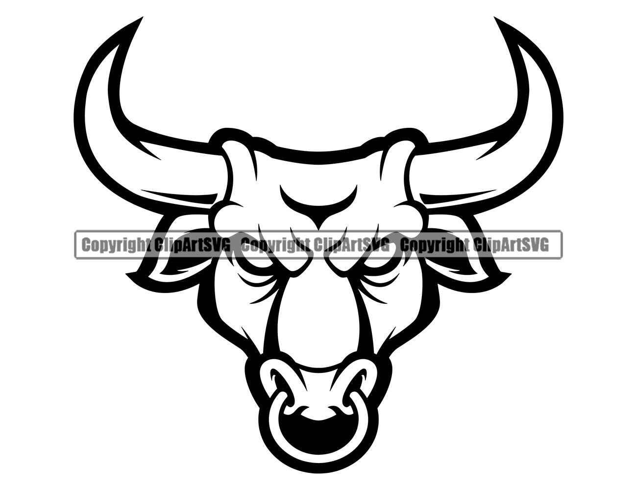 Bull Angry Muscle Steer Cowboy Western Cattle Mean Animal - Etsy