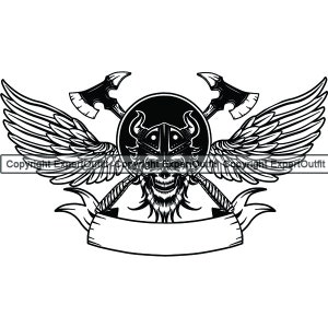 Viking Logo battaglia nave ascia scudo mazza casco corna antico guerriero spartano barbaro medievale. SVG. PNG Clipart vettoriale Cricut taglio taglio