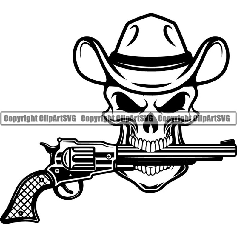 Cowboy Logo 36 Gun Pistol Weapon Hat Country Western Horse Etsy