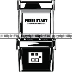Arcade #2 Gioco Retro Computer Arcade Sfondo Vintage Riproduzione Video Macchina Grafica elettronica. SVG. PNG Clipart Clipart Vector Taglio Taglio