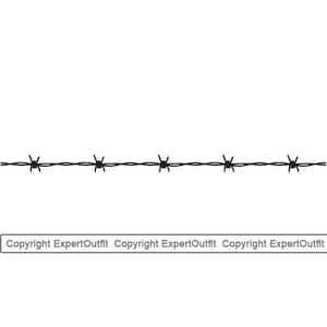 Barbed Wire Razor Fence Fencing Barb Bob Love Romance Romantic Jail Prison Security Forbidden .SVG .PNG Clipart Vector Cricut Cut Cutting