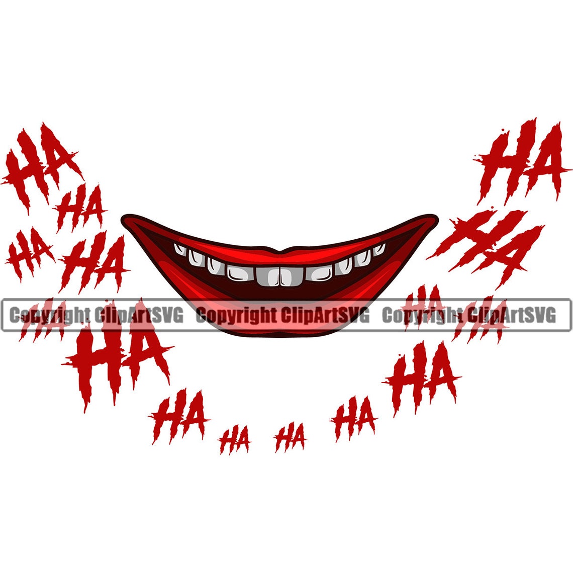 Joker Smile Clown Laughing Ha Funny Mouth Mask Evil Grin - Etsy