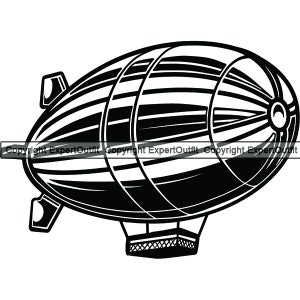 Vervoer Blimp vliegtuigen rit luchtschip lucht ballon schip vloot reizen Cruise vakantie reis Fly.SVG. PNG Clipart Vector Cricut knippen snijden