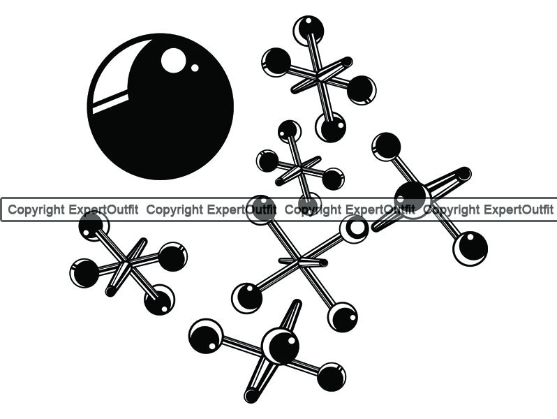 Ball and Jacks Game Challenge Fun Kids Child Children Retro Etsy