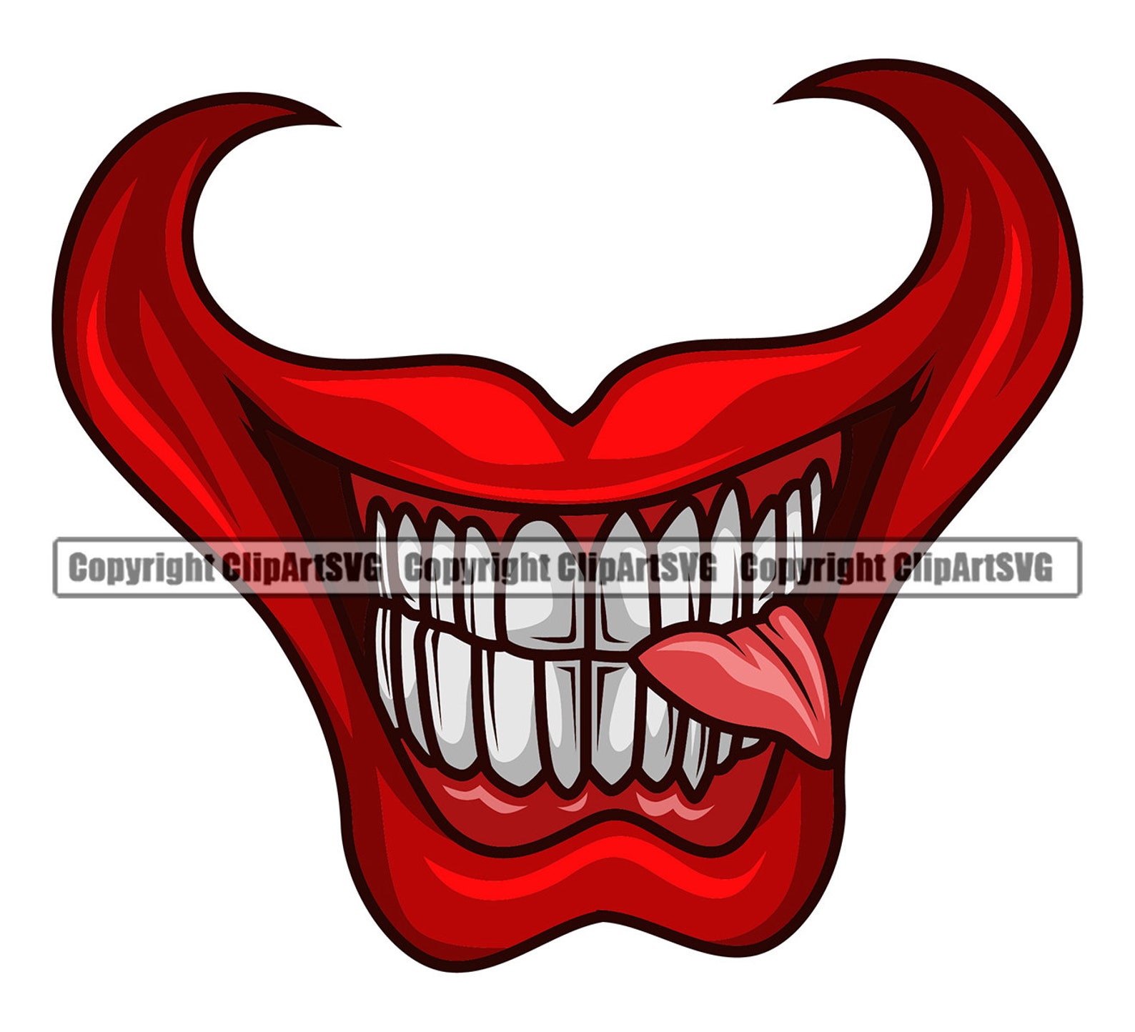 Joker Smile Clown Laughing Ha Funny Mouth Mask Evil Grin - Etsy