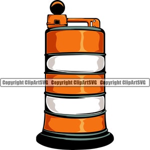 Road Work Barricade Sign Cone Warning Caution Barrier Fence Detour Closed Security Gate Area Design Element Logo SVG PNG Clipart Vector Cut