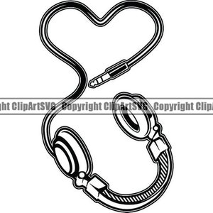 Kopfhörer #1 Herz Musik Sound hören Wireless Bluetooth Dj Stereo Ausrüstung Studio Kopfhörer .SVG .PNG Clipart Vektor Cricut Schnitt Schneiden