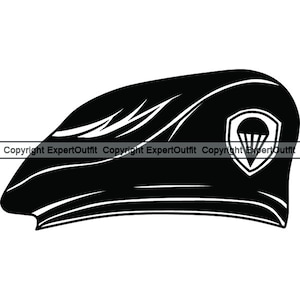 Military Soldier War Beret Special Forces Hat Uniform Head Wear Outfit Police Armed Sea Veteran.SVG .PNG Clipart Vector Cricut Cut Cutting