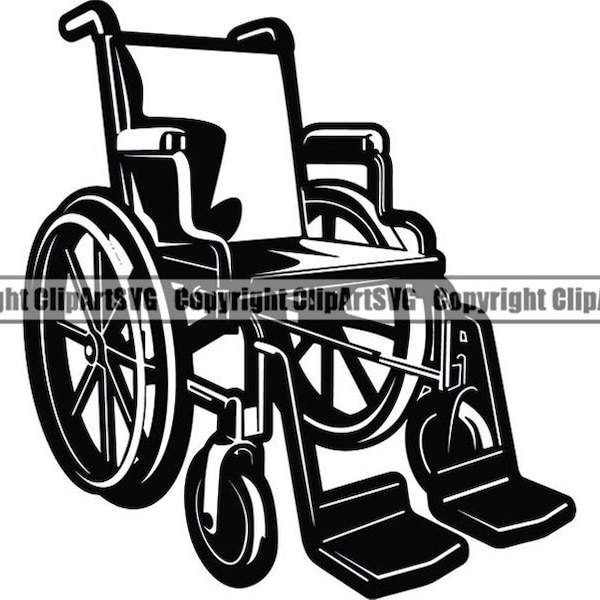Wheel Chair #1 Mobility Aid Crutch Injury Disability Equipment Supply Doctor Physician Urgent Medical.SVG .PNG Vector Cricut Cut Cutting