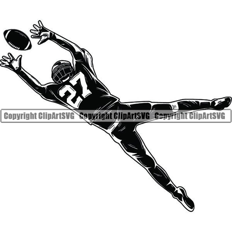 Football Player 11 Wide Receiver Diving Catch Helmet Etsy