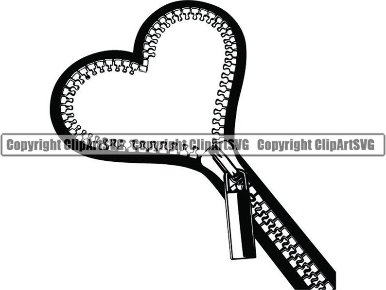 Zipper Heart 1 Heart Clothe Love Valentines Red Romantic - Etsy