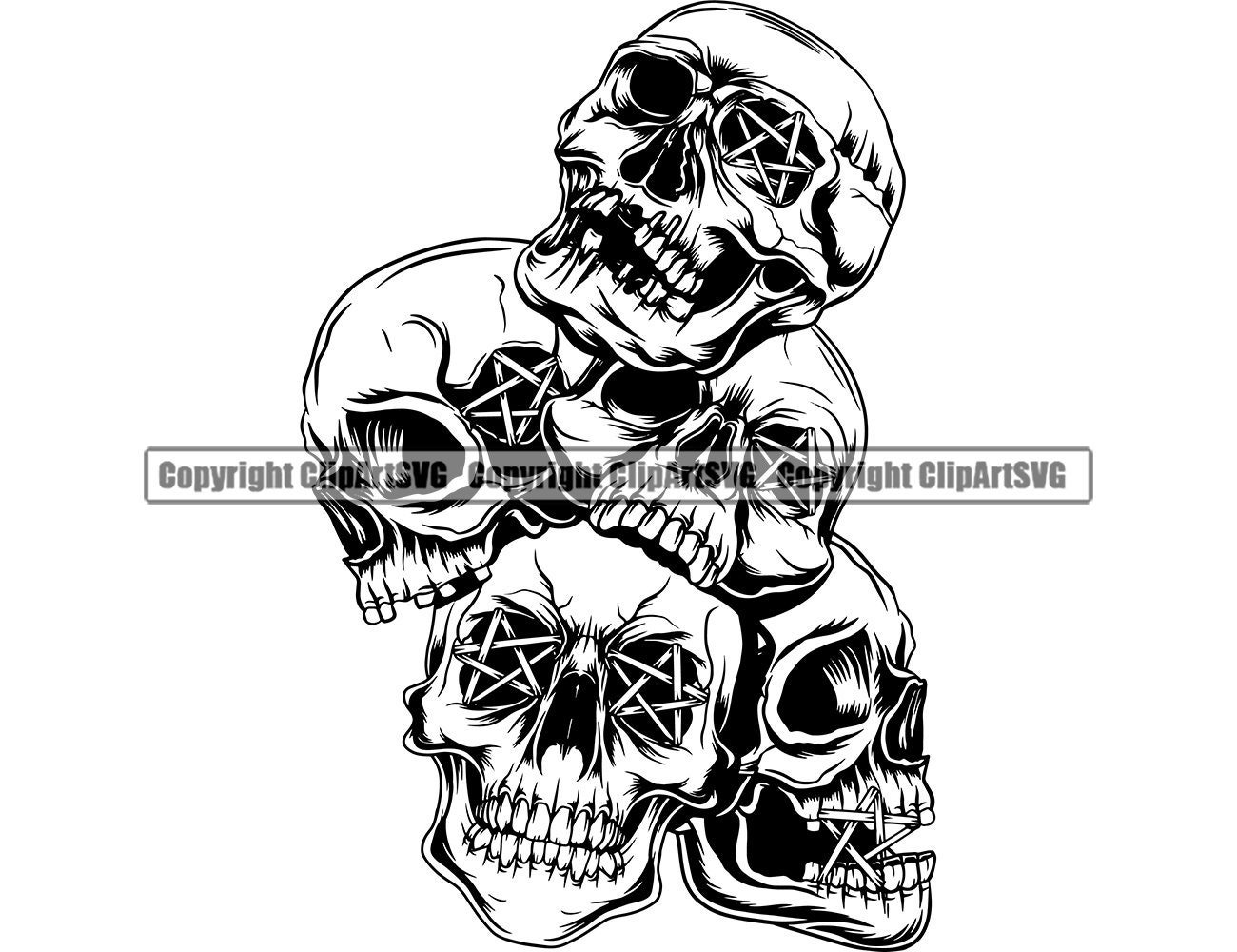 Skull Skeleton See Hear Speak No Evil Head Face Grin Grinning Etsy