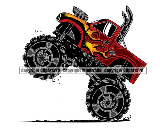 Cartoon monster truck Royalty Free Vector Image