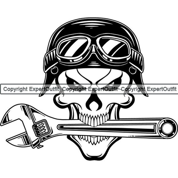 Download Transportation Motorcycle Helmet Goggle Wrench Tool Skull Etsy