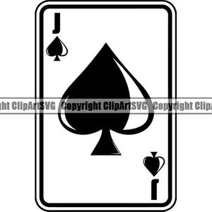 Poker #38 Jack Spades Juego de cartas Juego Apuesta Casino Apuestas Juegos de Blackjack .SVG .EPS .PNG Clipart Vector Cricut Cut Cutting File