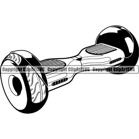 Hoverboard 1 Balance Board Wheel Scooter Technology Electric Transport Hover Self balancing .SVG .PNG Clipart Clipart Vector Cut Cutting Etsy