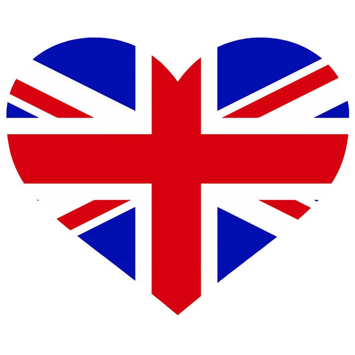 United Kingdom coeur en forme de drapeau UK Angleterre Europe Etsy