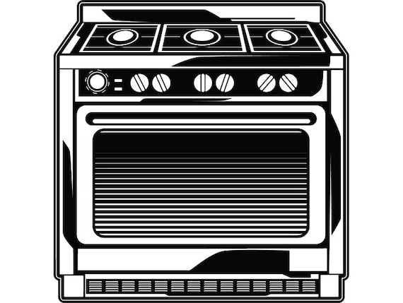 hot stove clipart