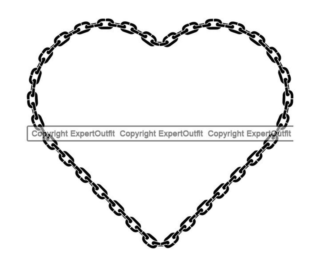 Chain Link Heart Love Frame Endless Metal Rope Steel Towing Hardware