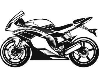Superbike #1 Super Bike Motorcycle Race Racing .SVG .EPS Instant Digital Clipart Vector Cricut Cut Cutting Download Printable Scrapbook File
