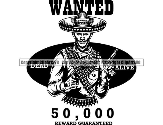 Western ad wanted dead or alive Royalty Free Vector Image