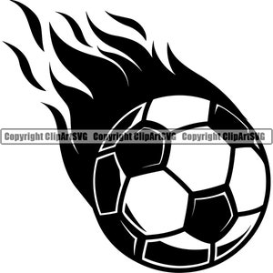 Soccer Ball #3 Fire Flames Kick Ball Net Goal Futball Field Team Sport School College Kids Game Logo.SVG .EPS .PNG Vector Cricut Cut Cutting
