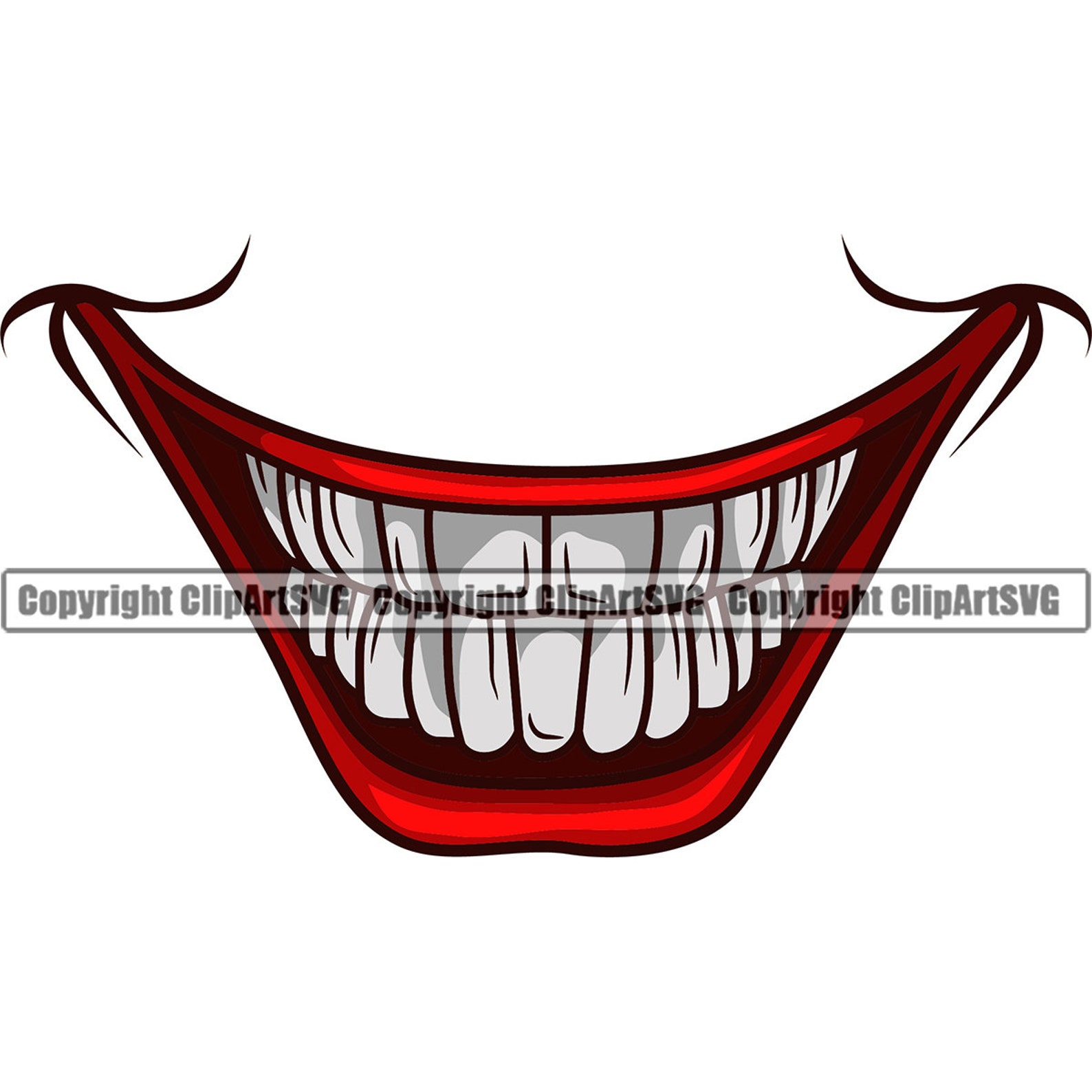 Joker Smile Clown Laughing Ha Funny Mouth Mask Evil Grin ...