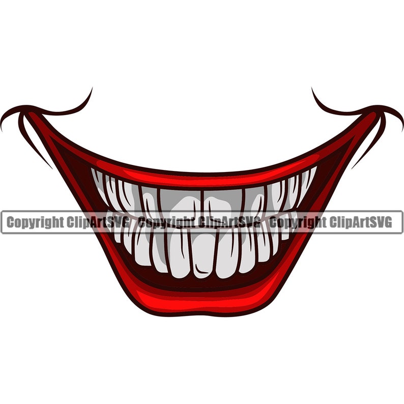 Joker Smile Clown Laughing Ha Funny Mouth Mask Evil Grin Grinning Teeth ...