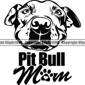 American Pit Bull #82 Mom Love Happy Dog Puppy Pet Terrier Breed Canine K-9 Guard Security Logo .SVG .PNG Clipart Vector Cricut Cut Cutting