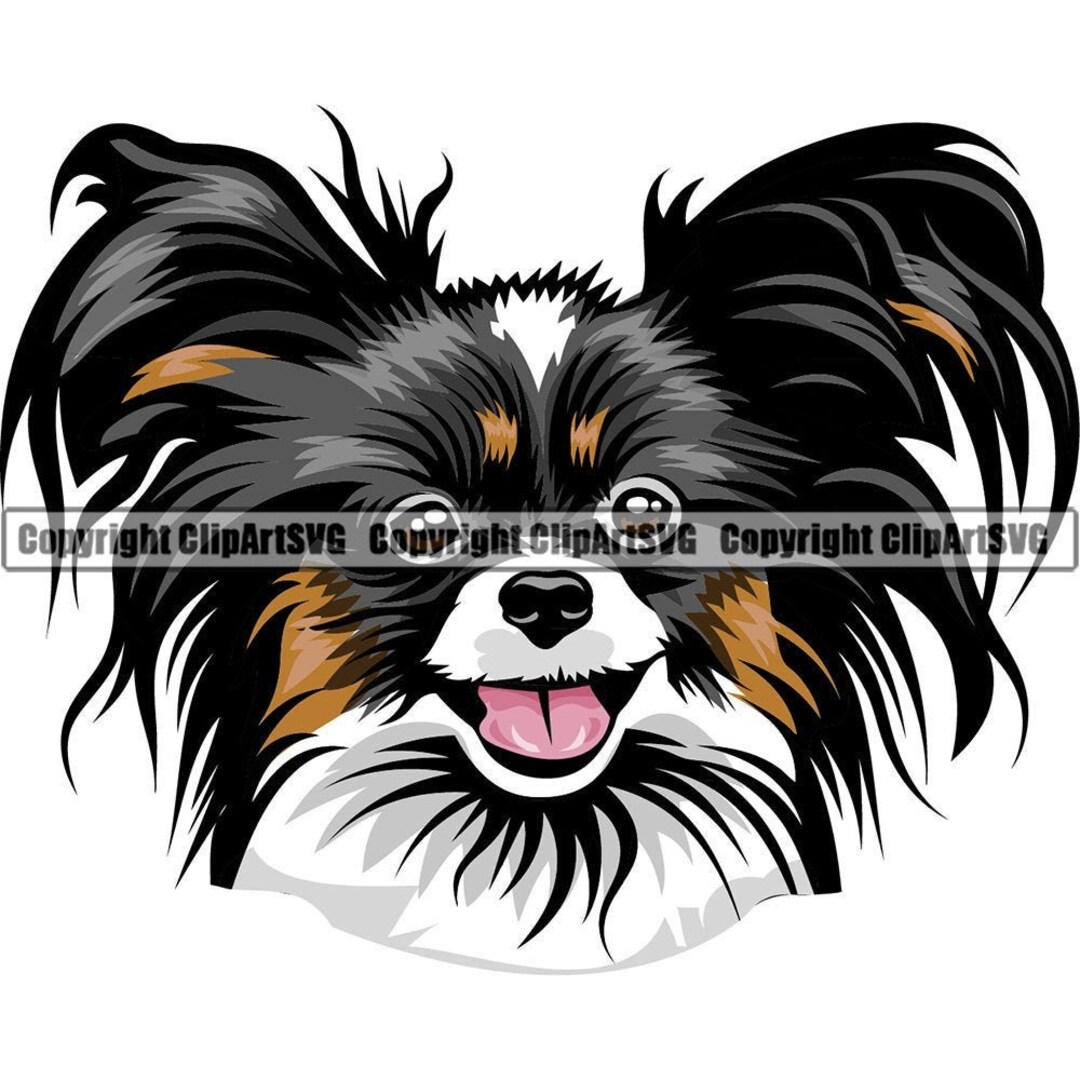 Papillon Dog Breed Happy Puppy Animal Pet Color Artwork Chihuahua ...