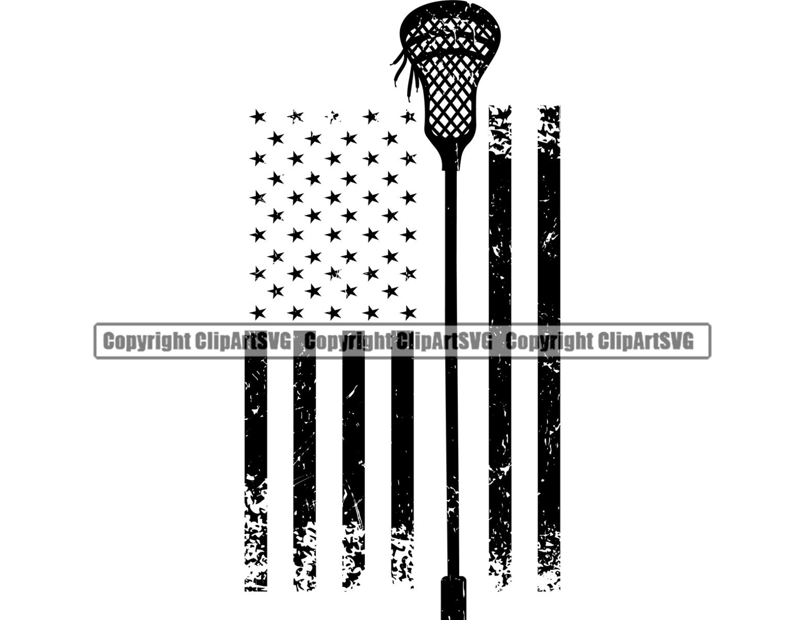 Lacrosse Stick USA Flag United States America US American Etsy