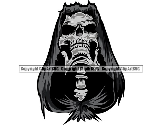 Le mal Homme Skull Masque Halloween Squelette Grim Reaper accessoire robe fantaisie 