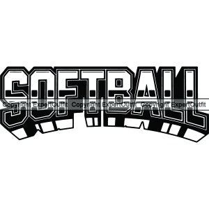 Softball Baseball Game Ball Sport Logo Field Fastpitch Pitch Pitching Word Type Text Player League.SVG.PNG Clipart Vector Cricut Cut Cutting