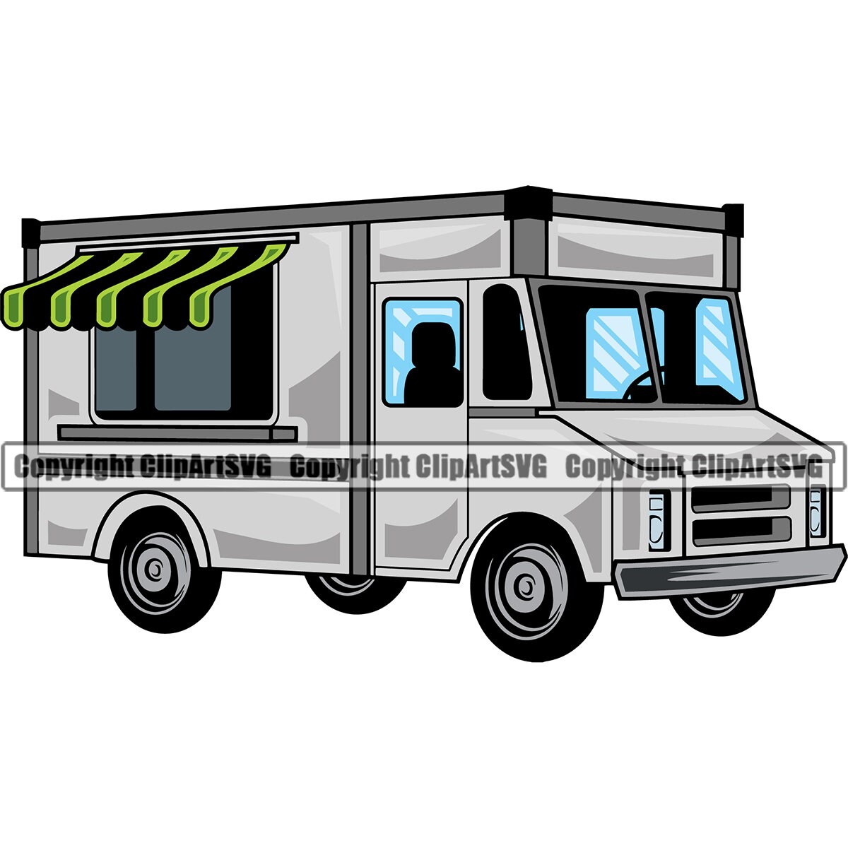 Food Truck Mobile Lunch Service Delivery Vehicle Cooking Cook Chef Food  Restaurant Ice Cream Design Element Logo SVG PNG Clipart Vector Cut, image size:1200x1200