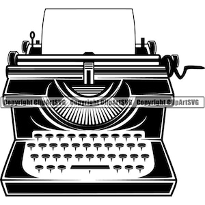 Schrijver Typemachine Typeschrift Typen Schrijven Schrijven Auteur Blogger Blog Tekens Machine Dichter. SVG. PNG Clipart Vector Cricut Cut Snijden