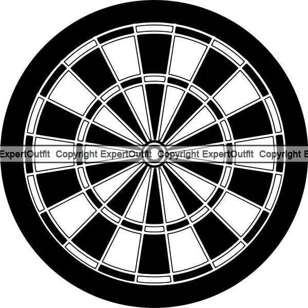 Darts Darter Professional Player Bullseye Target Center Cork Dartboard Flight Equipment Gear Logo.SVG .PNG Clipart Vector Cricut Cut Cutting