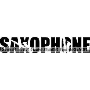 サックス サックス 音楽 楽器 クラシック コンサート オーケストラ ミュージシャン ジャズ ブルース アート シルエット デザイン ロゴ SVG PNG クリップアート ベクター カット